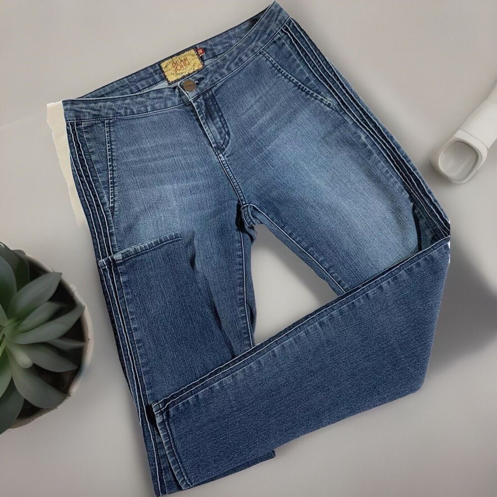 Dear John Sz 28 Women's Stretch Skinny Distressed Faux Pocket's Mid Rise Jeans